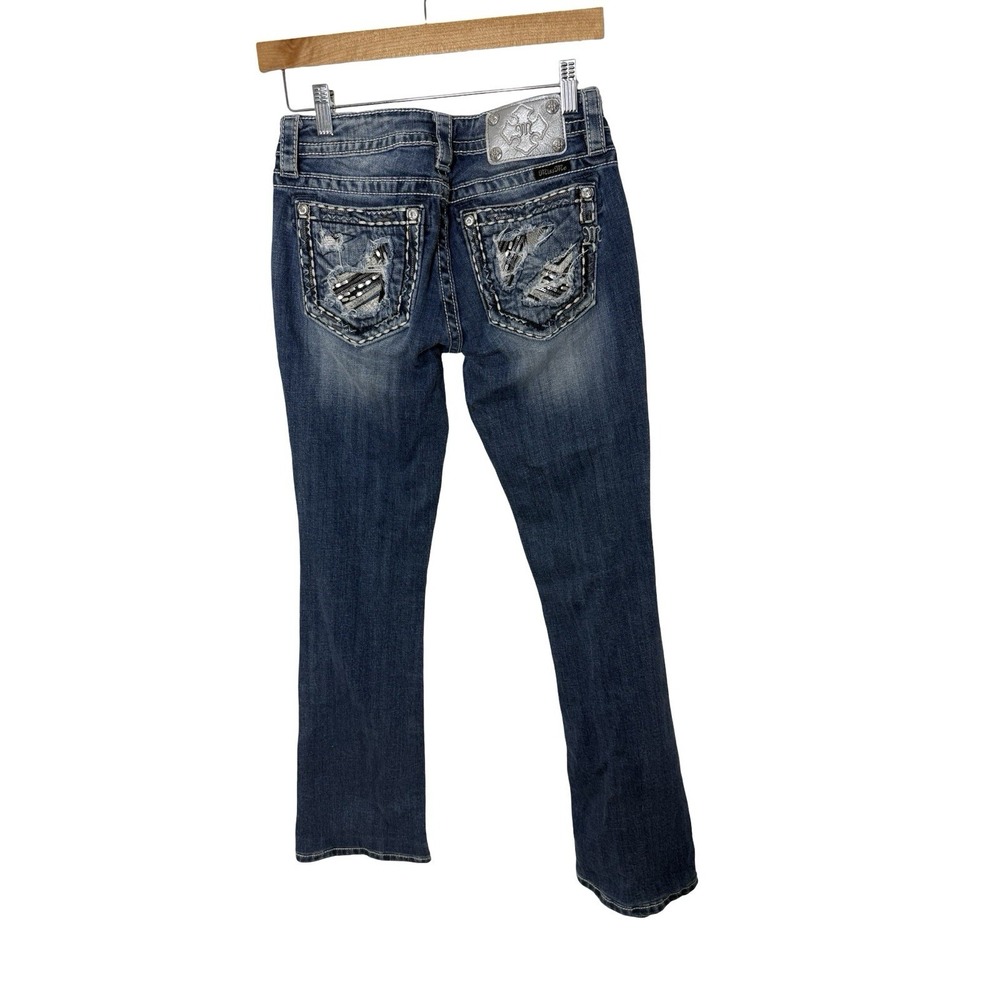 Miss Me Signature Boot Jeans 26 distressed Embellished Bootcut Denim